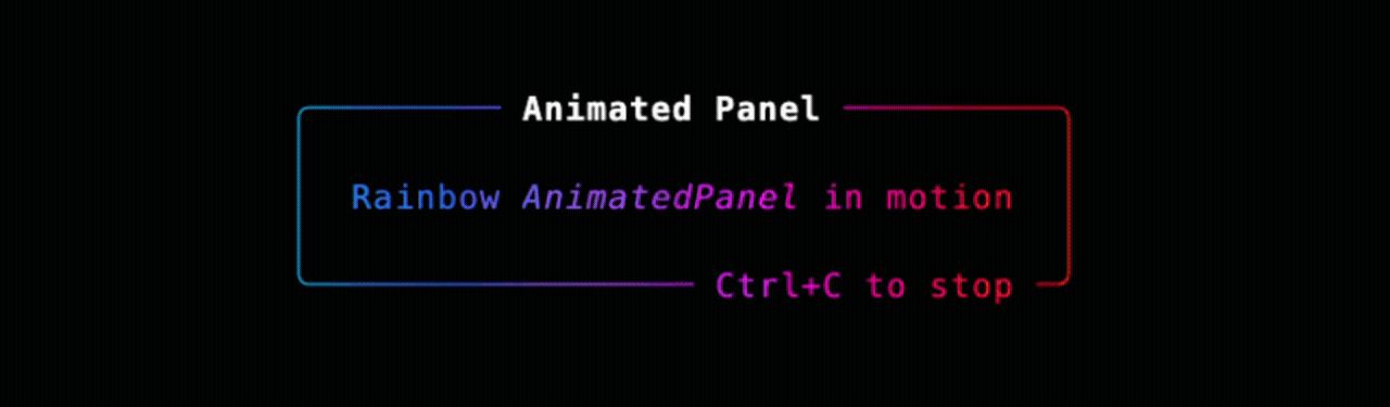Animated panel